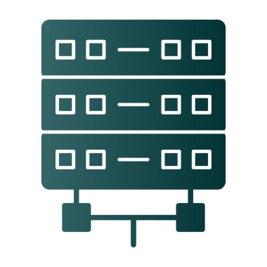 sunucu simgesi, vektör illüstrasyonu basit tasarım