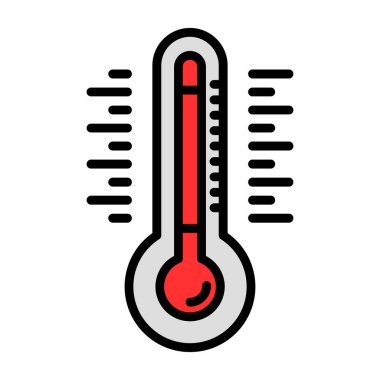 sıcaklık web simgesi, vektör illüstrasyonu 