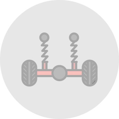 Tek bir araba simgesinin vektör illüstrasyonu