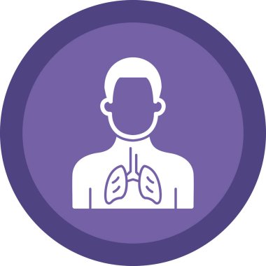 Akciğerler simge vektör çizim