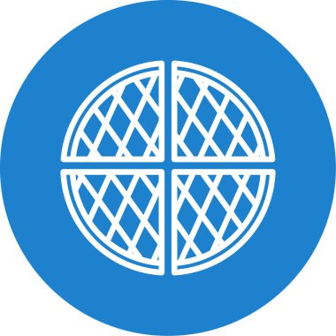 waffle düz vektör simgesi 