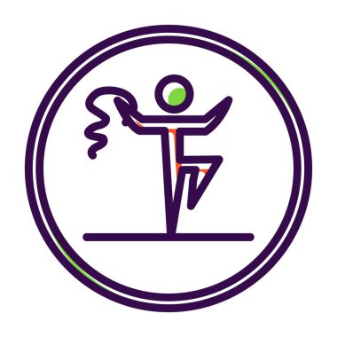 yoga simgesi vektör illüstrasyonu