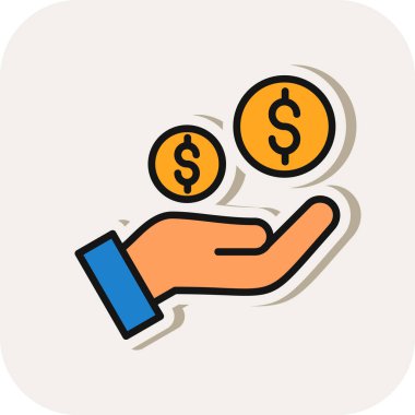 Dolar simgesinin vektör illüstrasyon tasarımı