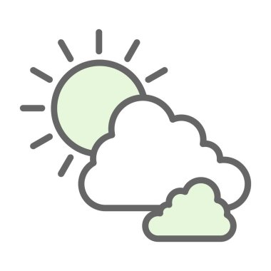 Hava durumu simgesi, vektör illüstrasyonu 