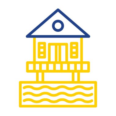 Bina simgesi. Web için ev vektör simgelerinin özet çizimi