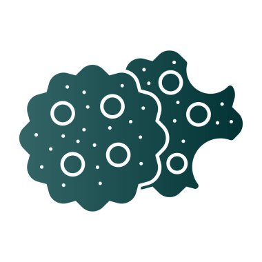 Kurabiye simgesi, vektör illüstrasyonu basit tasarım