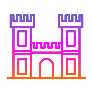 kale simgesi, vektör illüstrasyonu basit tasarım