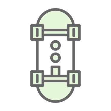 Modern kaykay simgesinin vektör illüstrasyonu                       