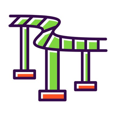  Hız treni simgesi, vektör illüstrasyonu 