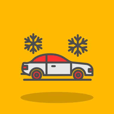 araba simgesi, vektör illüstrasyonu