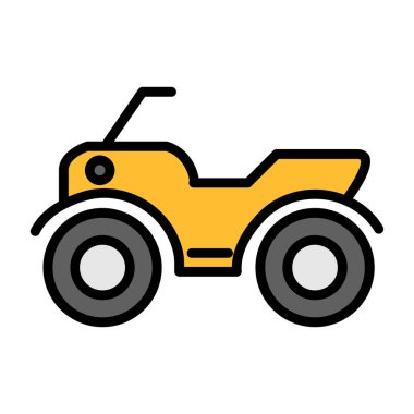 ATV araba simgesi vektör illüstrasyonu 