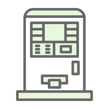 atm makine simgesi, vektör illüstrasyonu basit tasarım