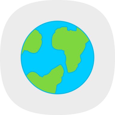 toprak küre vektör illüstrasyonu, düz tasarım