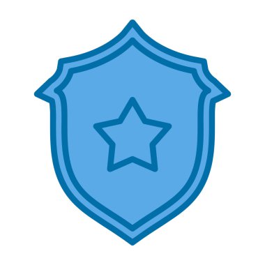 Kalkan. Web simgesi basit illüstrasyon