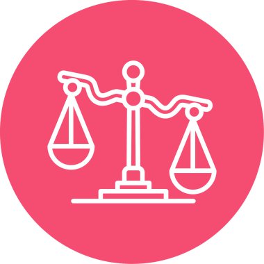 Adalet Ölçekleri simgesi web basit illüstrasyon