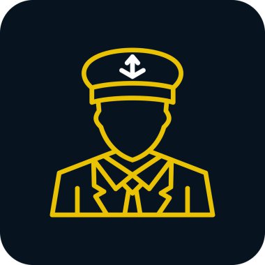 Polis memuru simgesi soyut arkaplanda izole edildi