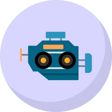 motor simgesi, vektör illüstrasyonu basit tasarım