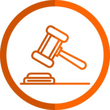 Yargıç Gravel. Web simgesi basit illüstrasyon 