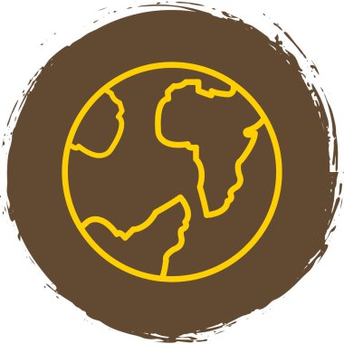 Moda tarzında izole edilmiş dünya ikonu vektörü