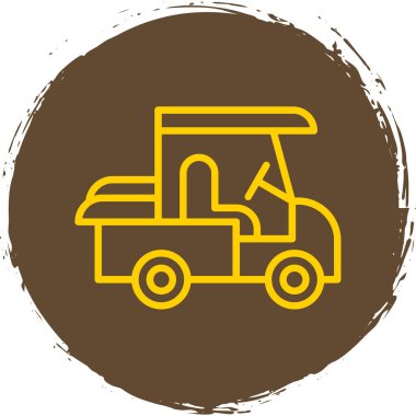 Golf Arabası simgesinin vektör illüstrasyonu