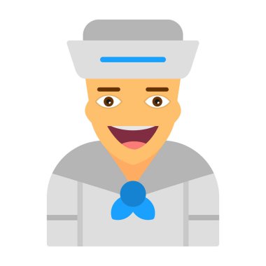 Denizci. Web simgesi basit illüstrasyon