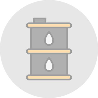 Petrol tankı renkli vektör simgesi