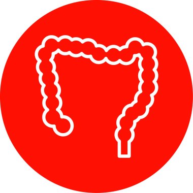 Bir bağırsak simgesinin vektör çizimi