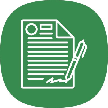 Dosya belgesi simgesi, Sözleşme, vektör illüstrasyonu