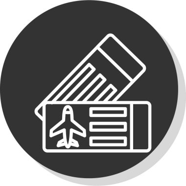 Uçak simgesinin vektör illüstrasyonu