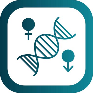 Kromozom web simgesi, vektör illüstrasyonu 