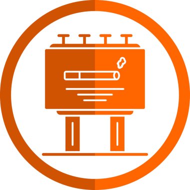 reklam panosu simgesi, vektör illüstrasyonu basit tasarım