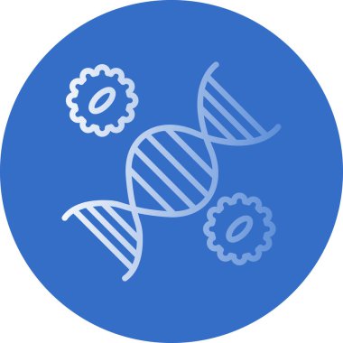 Genetik mühendisliği web simgesi, vektör illüstrasyonu 