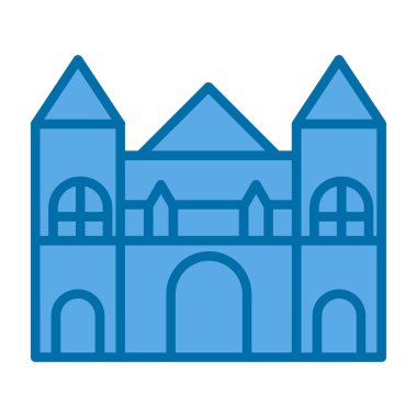 castle building icon vector illustration
