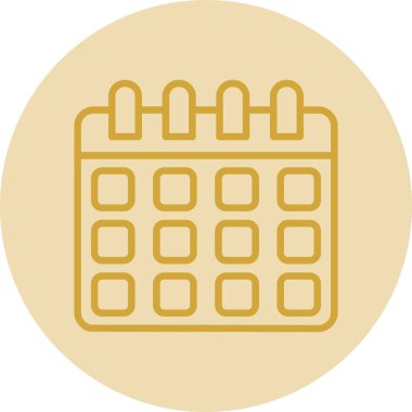 Takvim simgesi, vektör illüstrasyonu basit tasarım