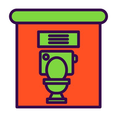 Tuvalet. Web simgesi basit tasarım