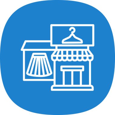 Dükkan. Web simgesi basit illüstrasyon