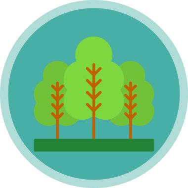 Ağaçlar renkli vektör simgesi