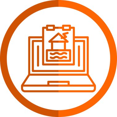 Bir bina simgesinin vektör illüstrasyonu