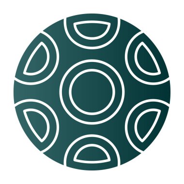 düz futbol topu simgesi, vektör illüstrasyonu