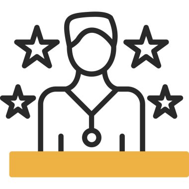 Doktor. Web simgesi vektör illüstrasyonu