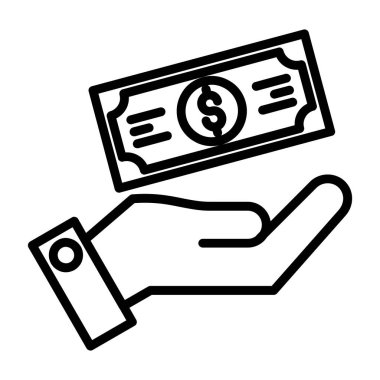 Ödeme web simgesi, vektör illüstrasyonu