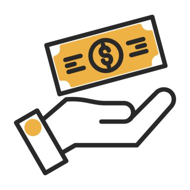 Ödeme web simgesi, vektör illüstrasyonu