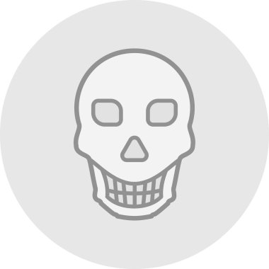 kafatası düz vektör simgesi