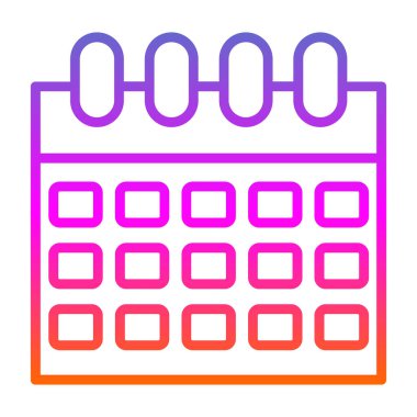 Takvim simgesi, vektör illüstrasyonu basit tasarım