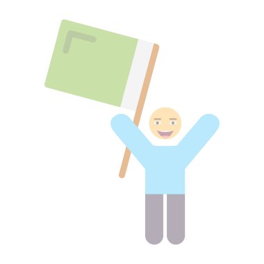 Düz vektör simgesini protesto et