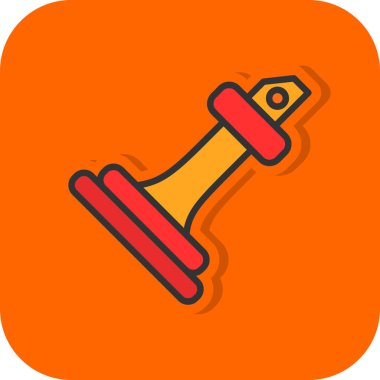 İzole edilmiş tek bir ateş simgesinin vektör çizimi