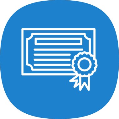 Sertifika simgesi, eğitim konsepti, vektör illüstrasyonu