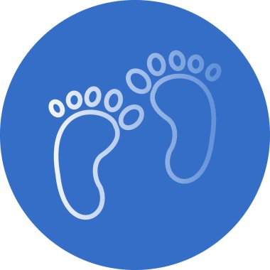 Ayak izi simgesi, vektör illüstrasyonu basit tasarım
