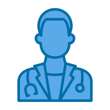 doktor avatar vektör resimleme 