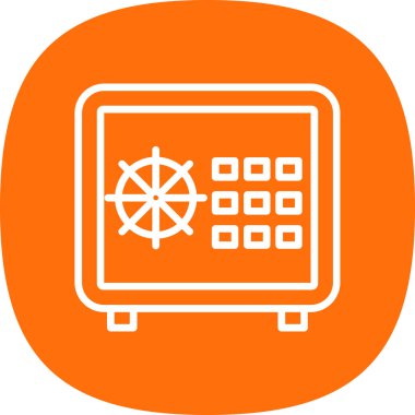 Güvenli vektör simgesi düz simgesi 